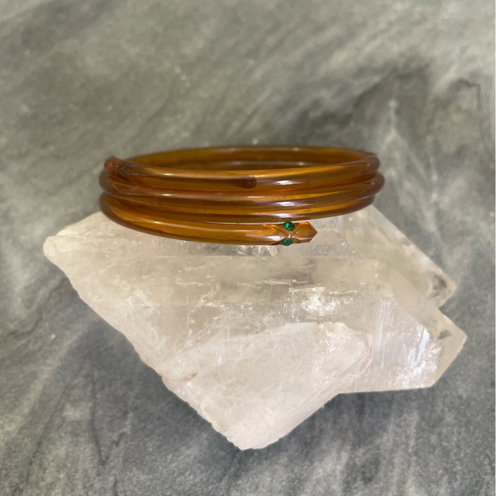 Vintage Celluloid Snake Bracelet - Picture 9 of 14